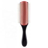 Detachable air cushion plastic paddle 9 row hair brush styling brush for salon